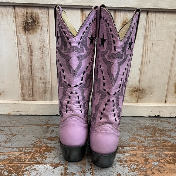 Durango Lilac Star Vintage Western Cowboy Boots - Picture 4 of 16